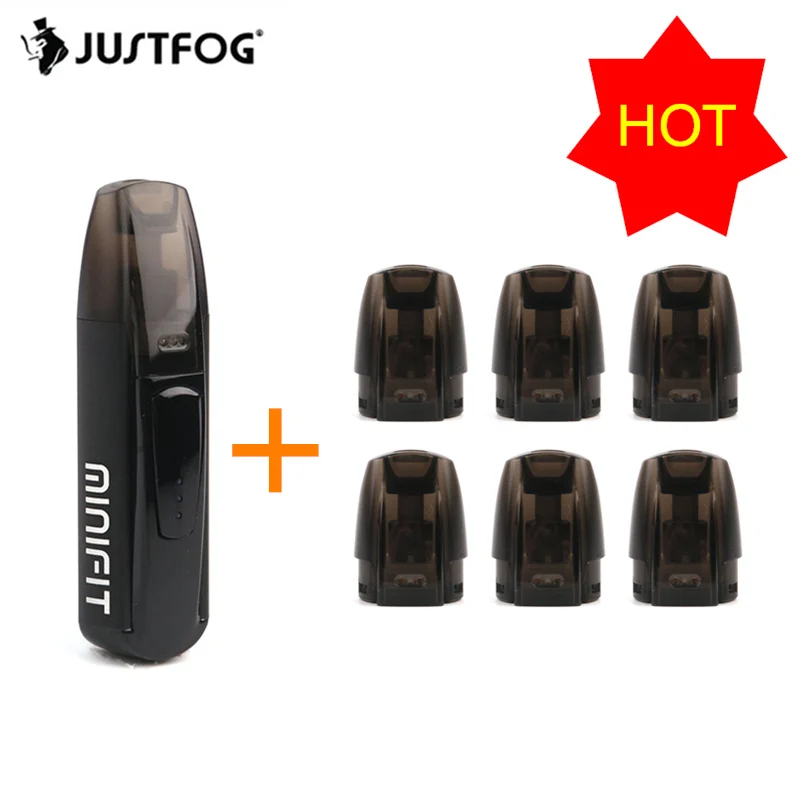 Pod Vape Kit оригинальный justfog minifit 370 мАч аккумулятор 1.6ohm 1 5 мл картридж для