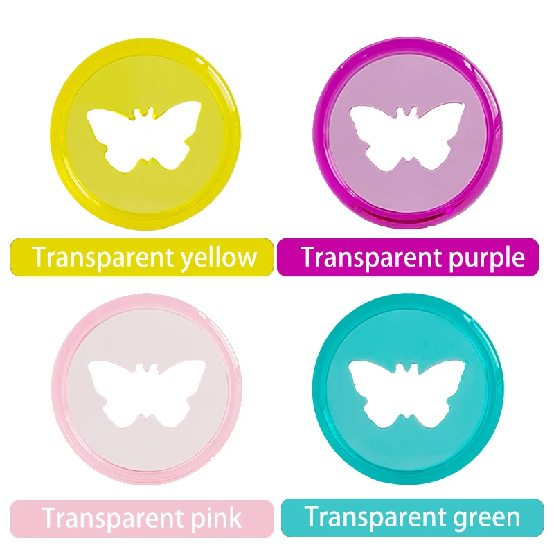 50pcs Plastic Transparent Mushroom Hole Notebook Binding Disc 28mm Butterfly Ring Binder DIY 360 Degree Foldable Office Supplies