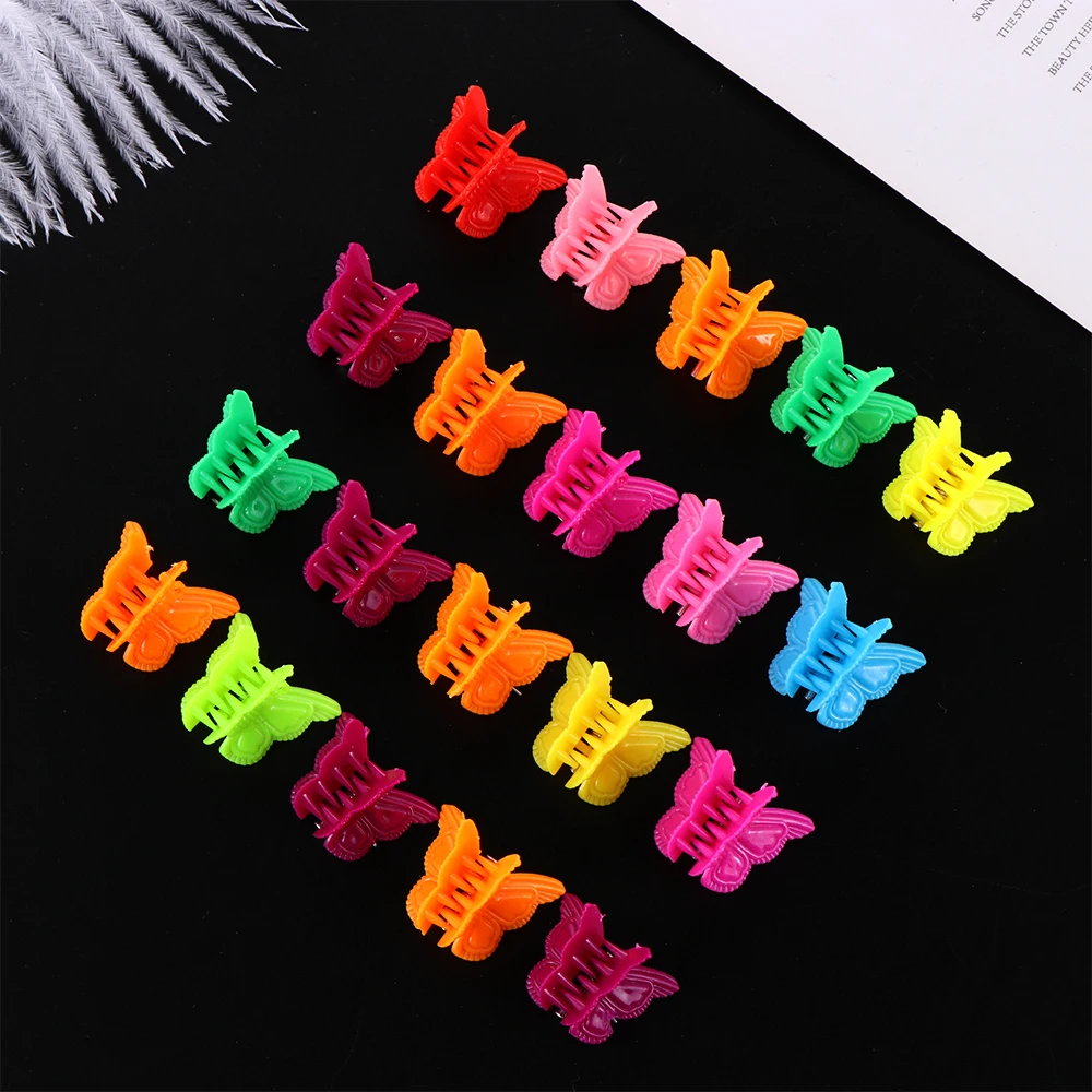 

20/50/100 Pcs New Cute Butterfly Hair Clips Claw Barrettes Mixed Color Mini Jaw Hairpin Hair Accessories for Women and Girls