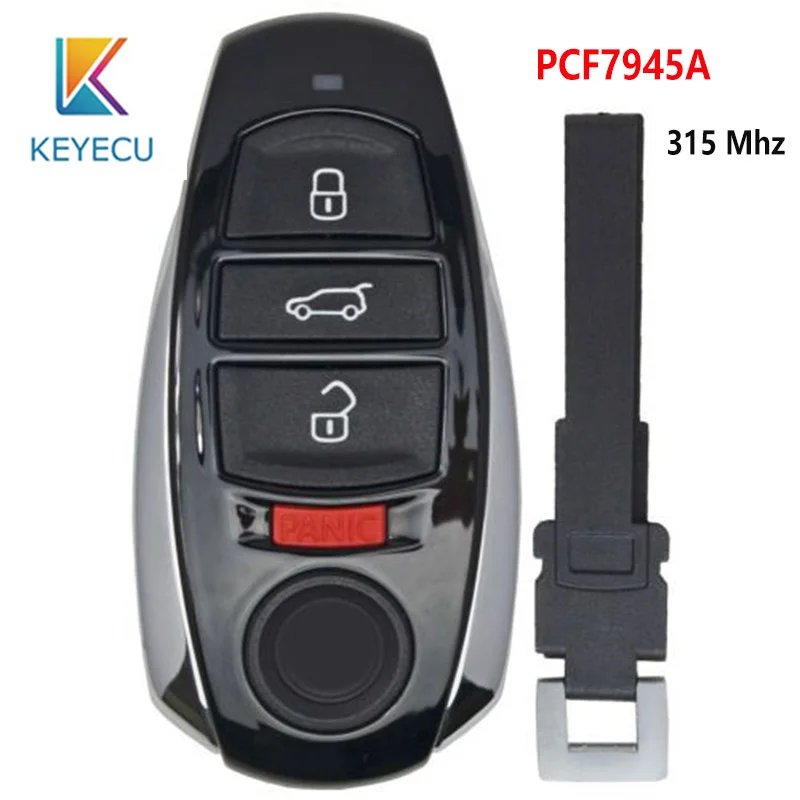 KEYECU Замена дистанционного брелока 4 кнопки 315 МГц PCF7945A для VolkswagenTouareg 2011- FCC ID: IYZVWTOUA