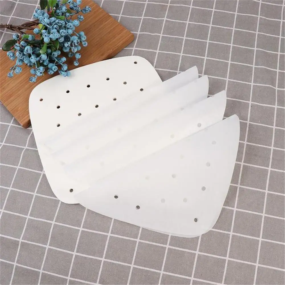 100 Sheets of Air Fryer Liner Perforation Baking Parchment Oven Oven Steamer Non-stick Steaming Paper Bakery Paper Baking Tools