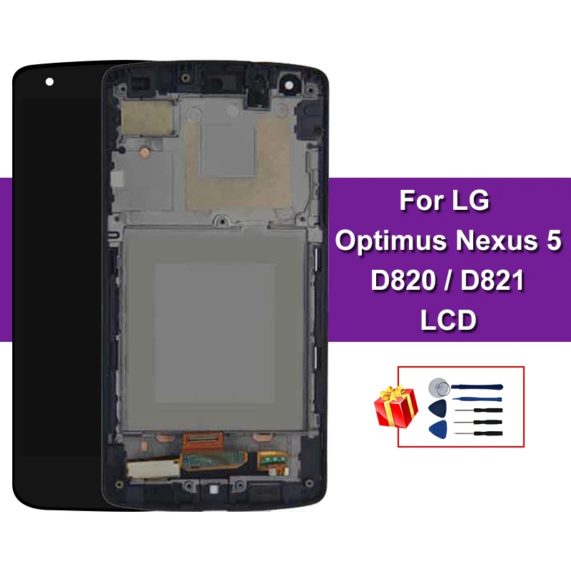 4 95 &quotоригинал для LG Nexus 5 ЖК-дисплей сенсорный экран дигитайзер сборка с рамкой