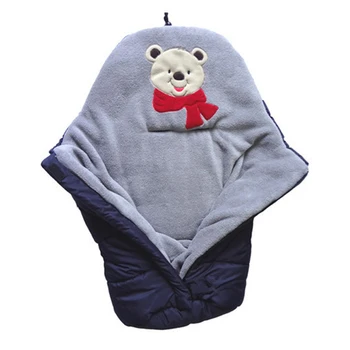 

Stroller Cushion Baby Sleeping Bag Outdoor Autumn Winter Warm Coral Velvet Baby Warming Pillow Anti-Kicking Sleep Sack Swaddle