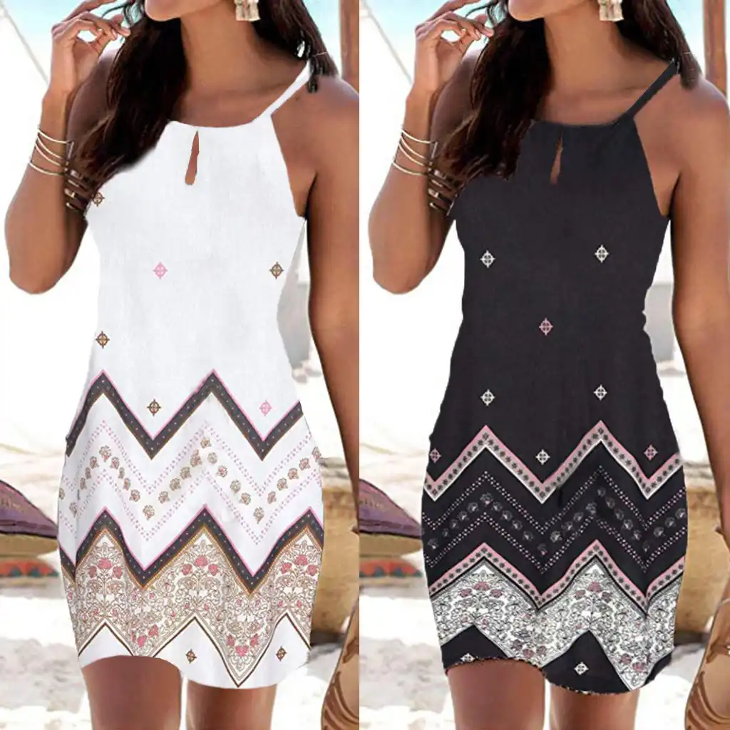 white halter neck summer dress