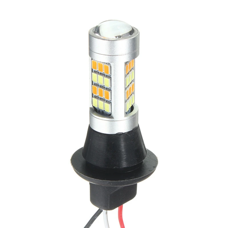 2 шт. T20 7443 2835 42 SMD 1000LM 20 Вт Светодиодный дневной ходовой светильник двухцветная лампа поворотного сигнала DC12-24V Новинка