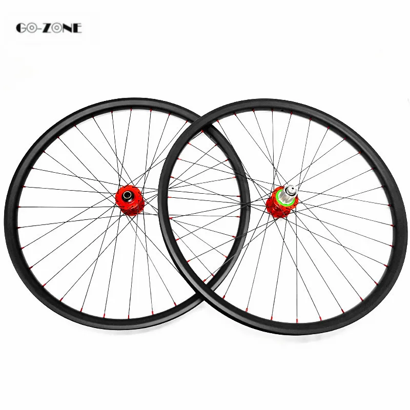 Flash Deal 27.5 inch mtb wheels 30mmx30mm tubeless disc carbon wheel HOPE 4 boost 110x15 148x12 /thru axle bicicleta aro 27.5 pillar 1420 3