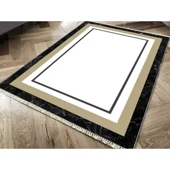 

Slip-resistant Outsole Digital Print Velvet Carpet Serik White 80x200 cm