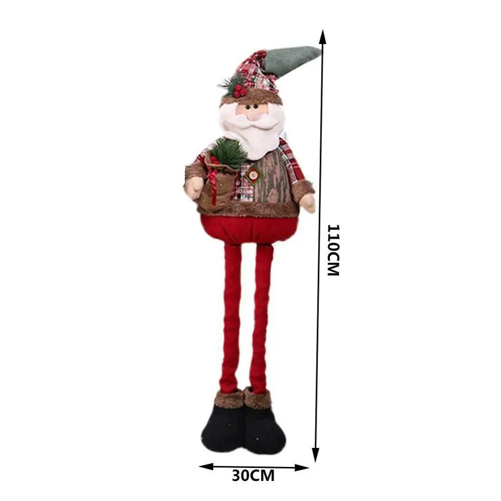 Santa Claus Snowman Reindeer Christmas Tree Decorations Chrismas Toys Christmas Decorations for Doll Window Decor - Цвет: Old man