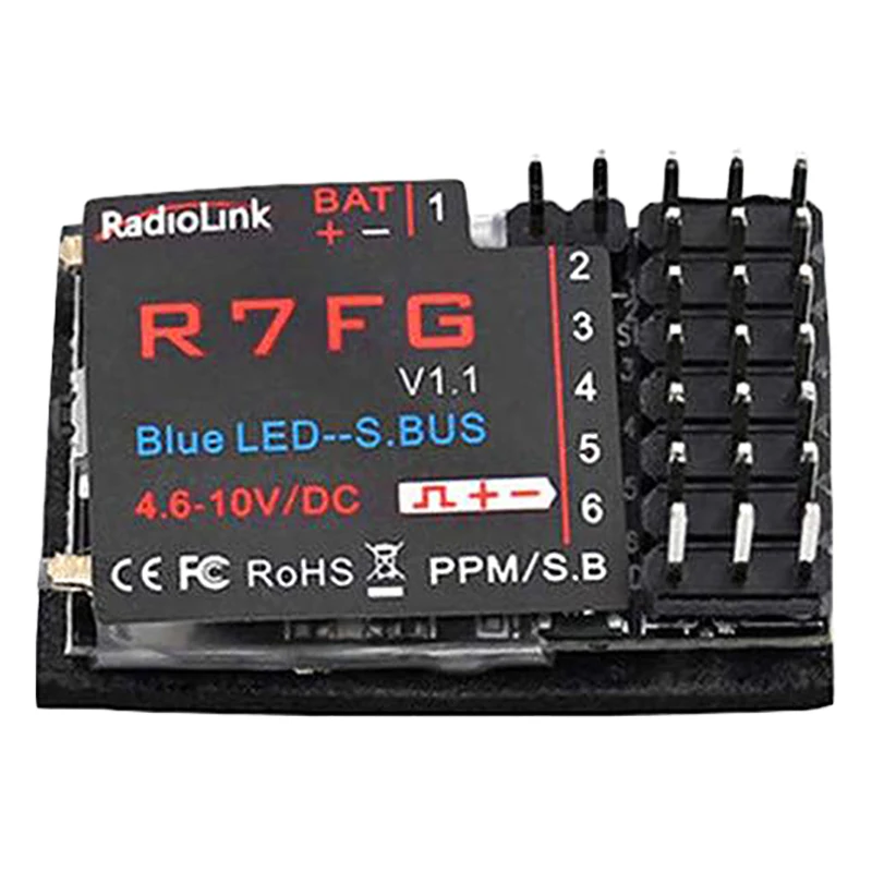 

Radiolink R7Fg 2.4Gh 7Ch Dual Antenna Receiver for Rc Rc6Gs/Rc4Gs/Rc4G/Rc3S/T8Fb