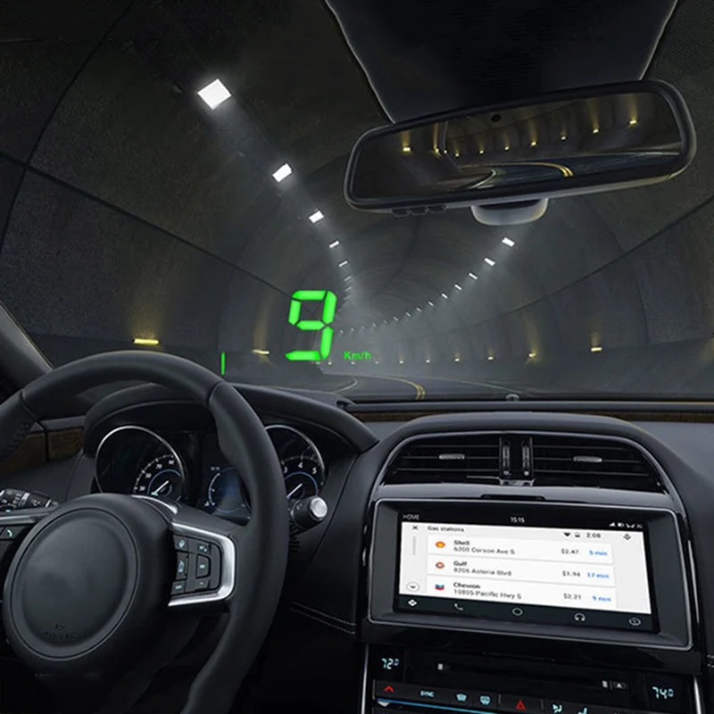 Универсальный Авто HUD gps головой вверх Дисплей Speedometers панель управления предупреждением лобовое стекло проектор