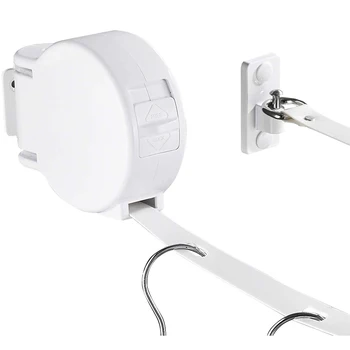 

Retractable Clothesline, Adjustable Non-Slip Perforated Belt, Rotated By 180 Degrees, Outdoor/Indoor Clothes Dryer
