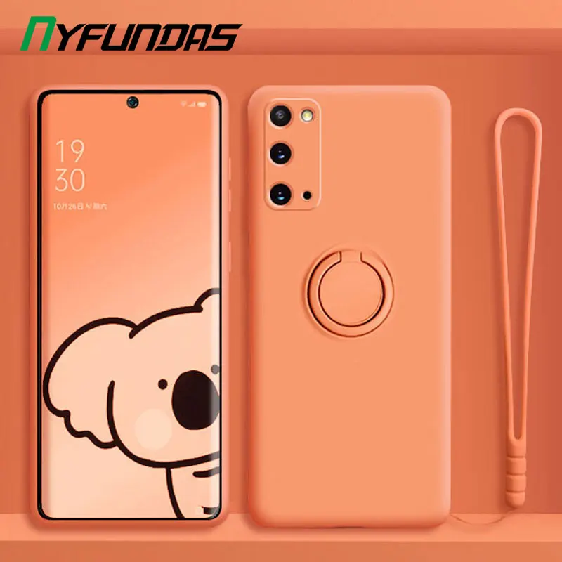 Силиконовый чехол кольцо держатель ремешок для Samsung Galaxy S20 Ultra S10 Plus S9 S8 S10e Note 20 9 A10