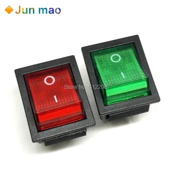 

2Pcs/Lot 30mm*25mm Red 4 Pin Light On/off Boat Button Switch 250V 15A AC AMP 125V/20A 30*25mm KCD4-201 Green Power Switch New