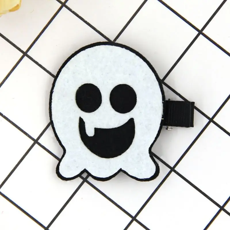 1 Set/6Pcs Boutique Cute Felt Ghost Hairpin Kawaii Halloween Party Hair Clip Headwear