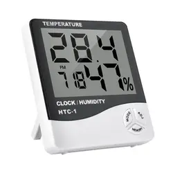 Гигрометр ЖК черный и белый бытовой инструмент для определения влажности часы термометр цифровой настольная комната Крытый прочный