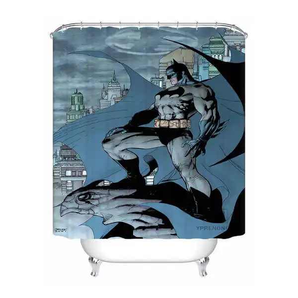 Shower Curtain Пользовательские водонепроницаемый Душ занавес Бэтмен против Супермена печатных ванной комнаты декор различных размеров#180320-02-254 - Цвет: Shower Curtain