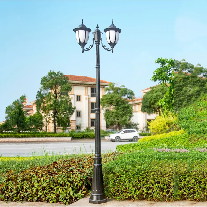 European Garden Lamp Outdoor Street Lamp Lawn High Pole Four Head Landscape Waterproof (H&asymp;2.6M)