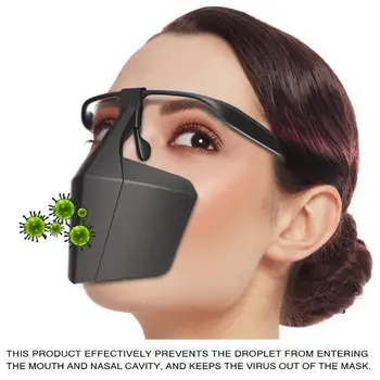 

2 pieces Face-shielding Protective Face Mask Anti-fog Splash Anti-virus Dust Isolating Face Shield Protective Masks Equipments