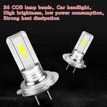 

Auto LED Headlight 2Pcs 6500K Xenon White 100W 12V-24V Waterproof Lamp