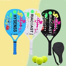 Profissional cheio de carbono raquete de tênis de praia raquete macia eva face pickleball raqueta adulto equipamento