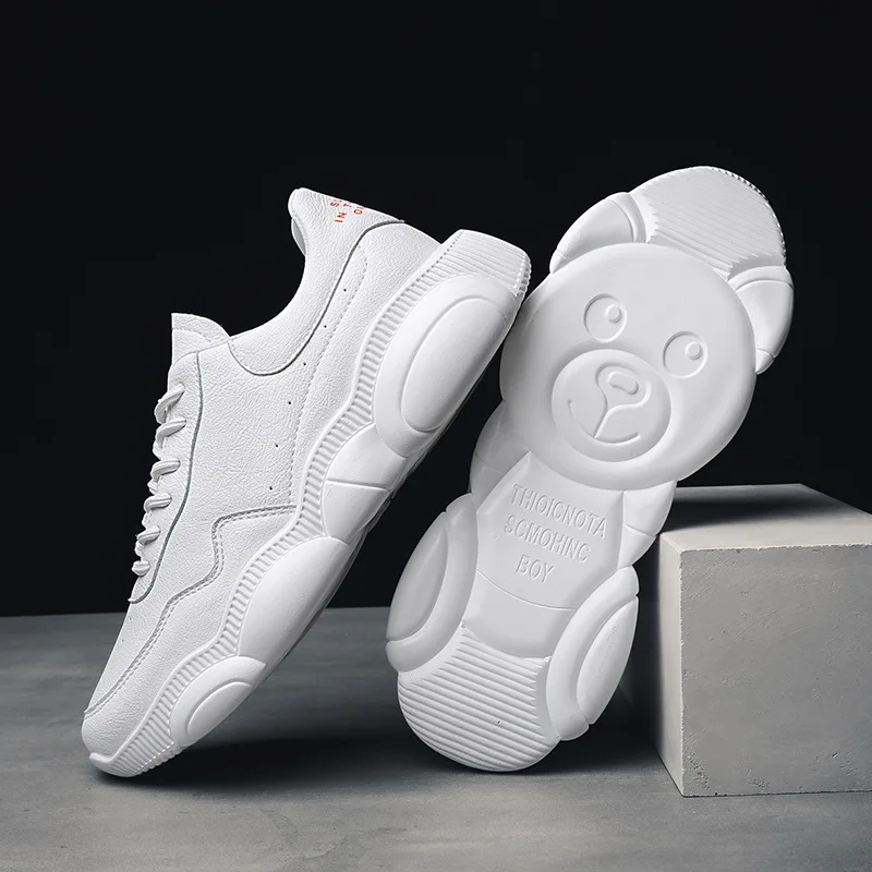 

Online Celebrity Bear Shoes Men's INS Super Fire Dad Shoes Spring Small White Shoes Korean-style Sports Fashion MEN'S SHOES Whit