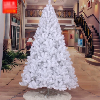 

Free Shipping 240CM Tall Luxury Encryption Christmas Tree Pure White Artificial PVC Xmas Christmas Trees New Year Decoration