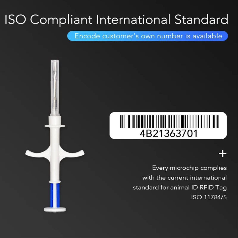 ISENVO Pet ID Microchips RFID Glass Transponder Implant Kit