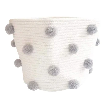 

Cotton Rope Woven Basket for Storage Baby Laundry Basket Toy Storage Basket Large 30 x 30cm