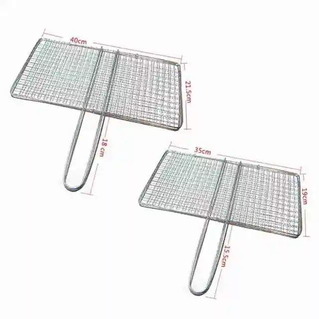Nem Tapadó Hal Grillező Kosár Fémfogantyú Barbecue Szerszám Hús Szalonna Grill Nettó Kültéri Bbq Állvány Tartozékok Acél - Image 6