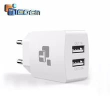 TIEGEM Универсальный 2 порта Путешествия адаптер зарядного устройства с двойным USB настенный Портативный ЕС разъем мобильного телефона смарт-зарядное устройство для iPhone samsung