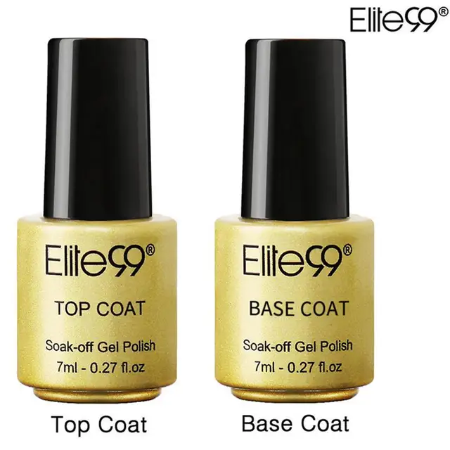 Elite99 Professionelle 7ml Basis & TOP Coat Gel Lacke Weg Tränken UV Nagellack Nagel Gel Polnisch Semi Permanent basis Mantel Gel