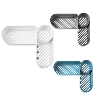 

Toilet Rack Wall-Mounted Bathroom Perforated Rotating Storage Rack Toilet Wall Vanity Storage Rack