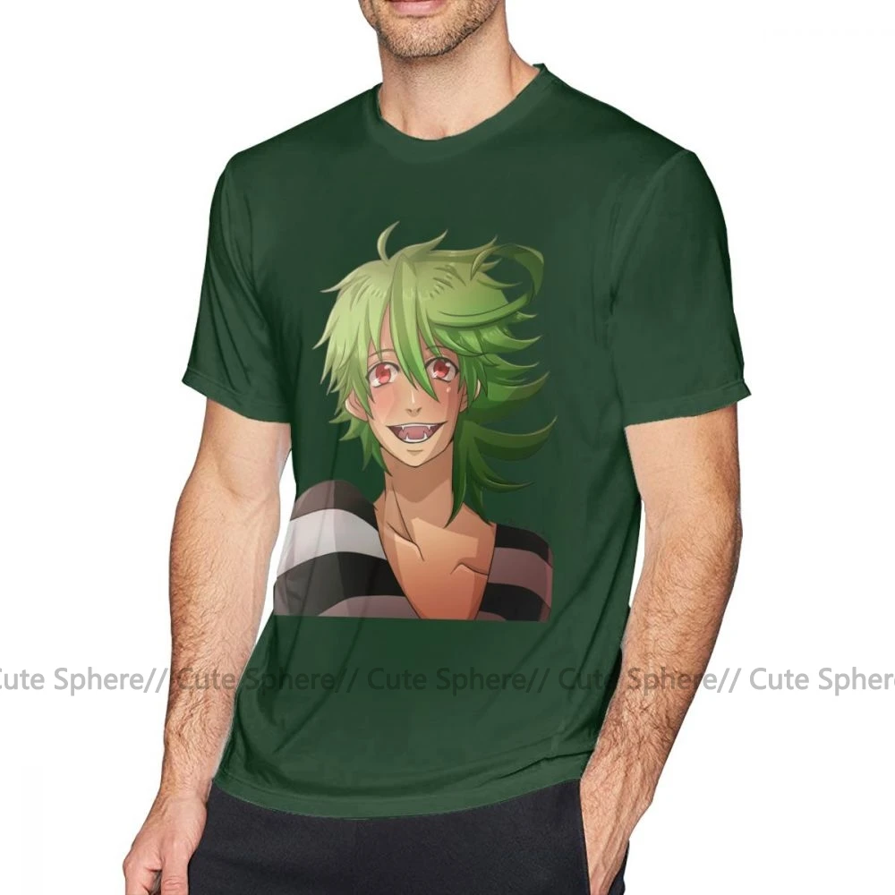 Servamp футболка Sakuya Grin футболка потрясающая Мужская футболка Классическая футболка с коротким рукавом негабаритная футболка из 100 хлопка с принтом - Цвет: Dark Green