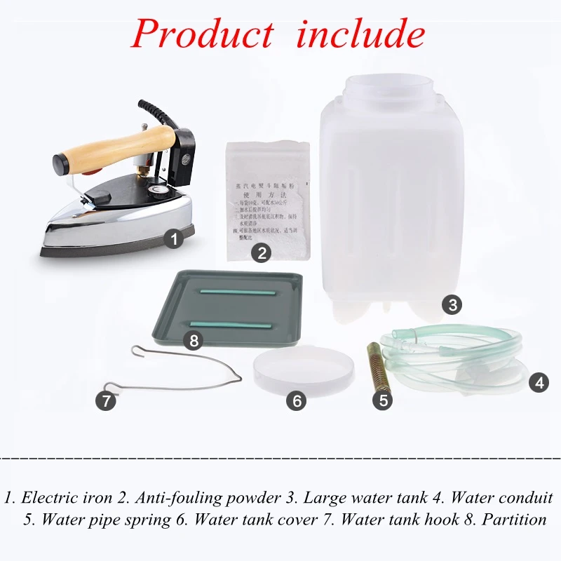 220V 1200W 6 Gears Adjustment High-powered Industrial Steam Iron With 3L Tank Clothing Factory Dry