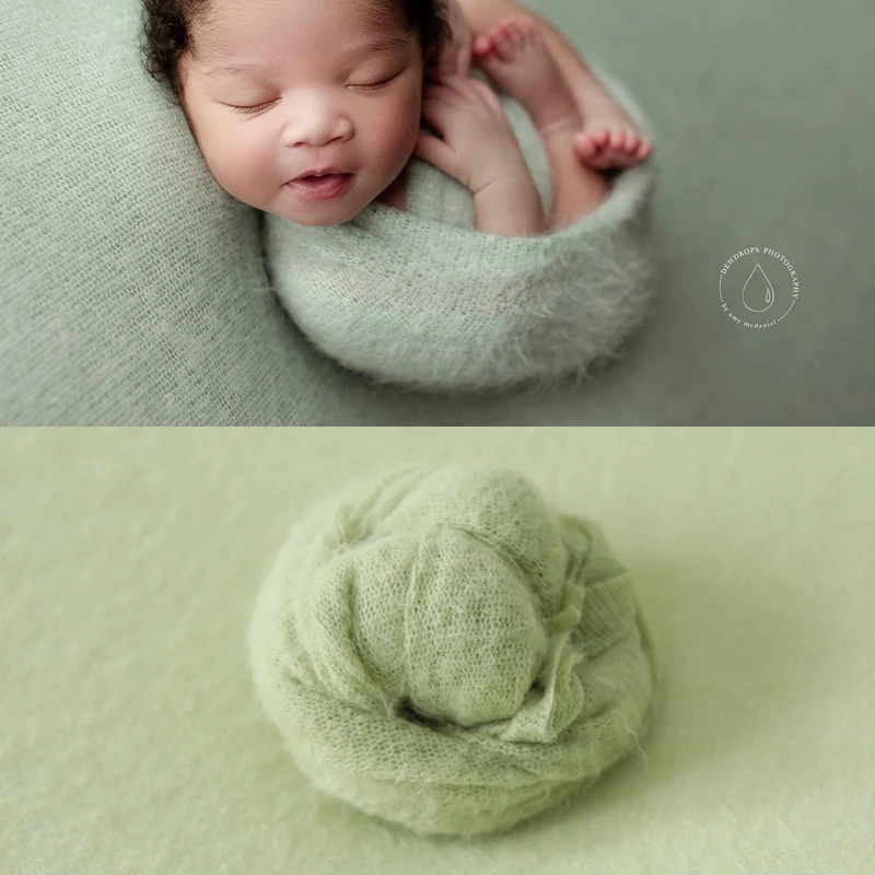 9 Kleur Zachte Pasgeboren Fotografie Stof Achtergronden Voor Jongen En Meisje Elasticiteit Knit Baby Foto Wraps Doek Accessoires