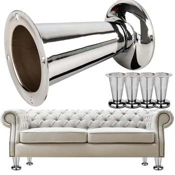 

4Pcs/Lot Metal Chrome Furniture Feet Tapered Sofa Feet Bathroom Cabinet TV Cabinet Wardrobe Cupboard Legs 10cm