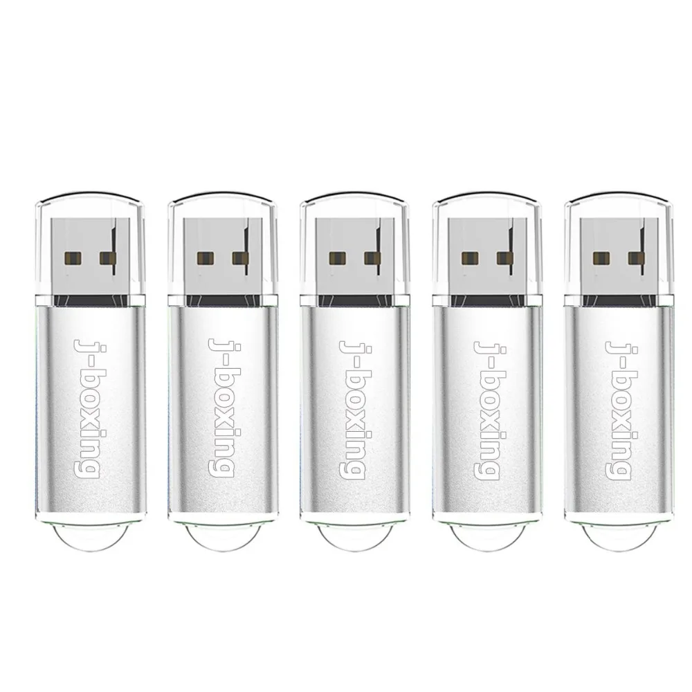 J-бокс USB флеш-накопитель 32 Гб оперативной памяти, 16 Гб встроенной памяти, прямоугольник на флэшке, 4 ГБ 8 ГБ карта флэш-накопители с Кепки 2 ГБ 1 ГБ/перейти дисков серебро 5 шт./упак