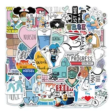 

50PCS Medical Supplies PVC Graffiti Sticker Decoracion Color Scrapbooking Accessories Child Sticker Flakes Phone Aesthetic