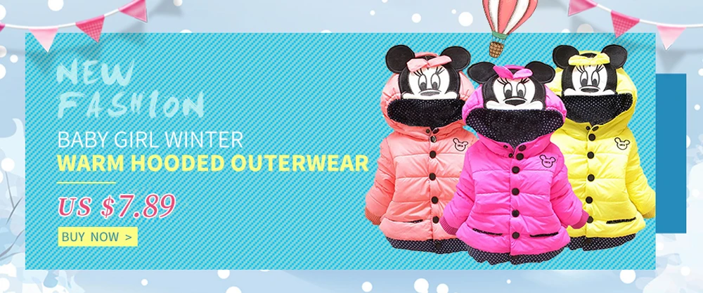 Thicken Winter Girls Jackets Fashion Printed Hooded Outerwear For kids Internal Plus Velvet Warm Girls Coats Christmas Present