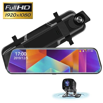 

Car DVR FHD 1080P 10 Inch Video Recorder Mirror Camera Dual Lens with Rear View Camera Auto Registrator Dash Cam