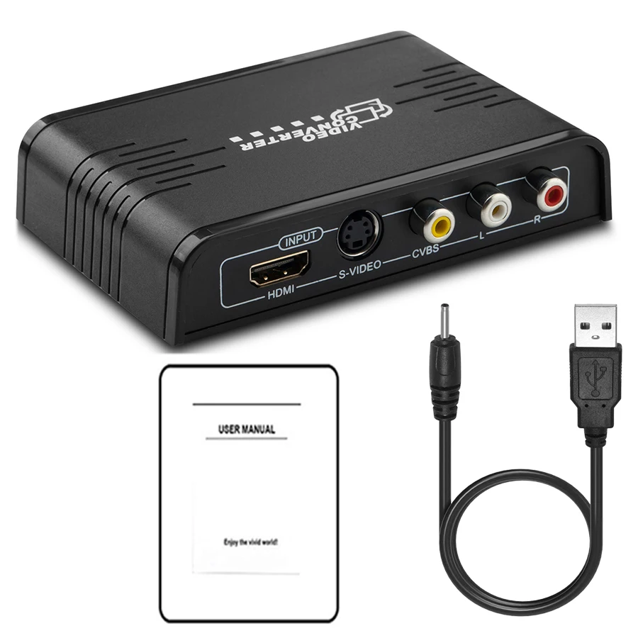 S video HDMI композитный AV RCA к преобразователь скалер переключатель 1080P видео CVBS