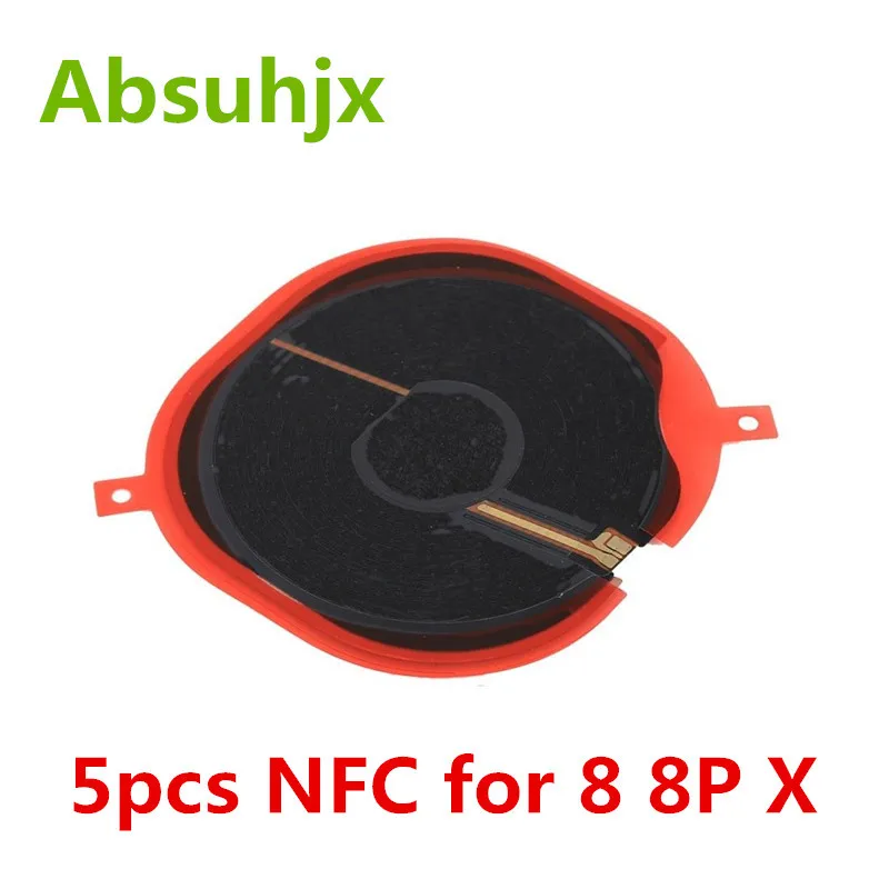 

Absuhjx 5pcs Wireless NFC Flex Cable for iPhone 8 Plus X 8P Charging Coil Charge Antenna Repair Parts