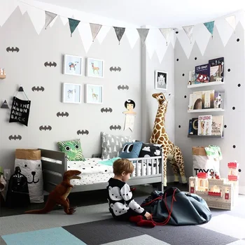 

Cute Cartoon Bat Wall Stickers For Kids Room Bedroom Home Wall Decal Batman Interesting Children Room Decoration Sticker