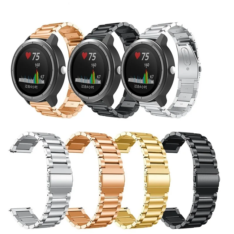 Ремешок для смарт-часов Garmin Watch Vivoactive 3 4 vivomove браслет из нержавеющей стали Forerunner 645