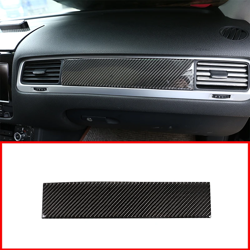 

Soft Carbon Fiber Style Car Passenger Side Box Decoration Cover Trim For Volkswagen Touareg 2011-2018 Accessories