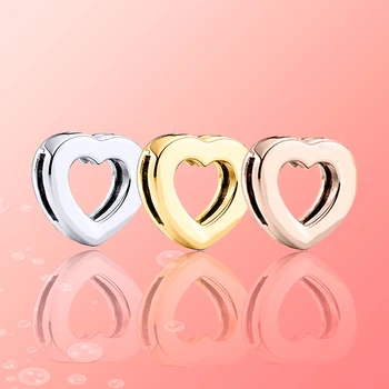 

Charms 925 Sterling Silver Heart Silver Original Reflexion Fit Original Bracelets Pendant Jewelry Making DIY Jewelry