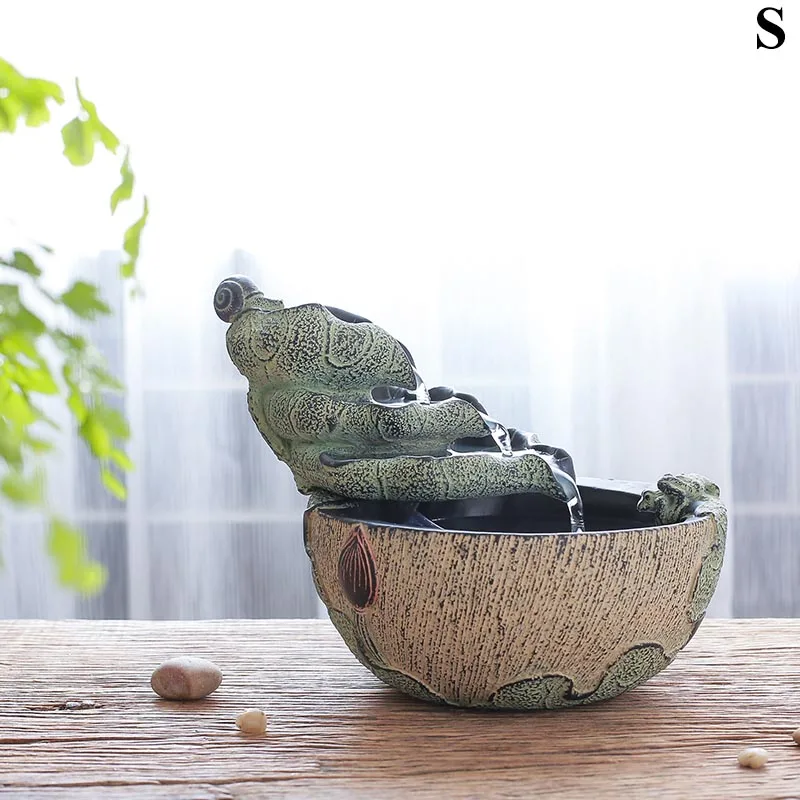 220V лотоса фонтан аквариум Feng Shui домашний декор Lucky Бизнес подарок настольные