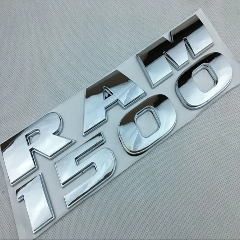 2 комплекта DIY Автомобильный Стайлинг Авто самоклейки с надписью наклейка значок эмблема универсальный для автомобиля Dodge Ram 1500 Черные Полосатые аксессуары - Название цвета: silvery