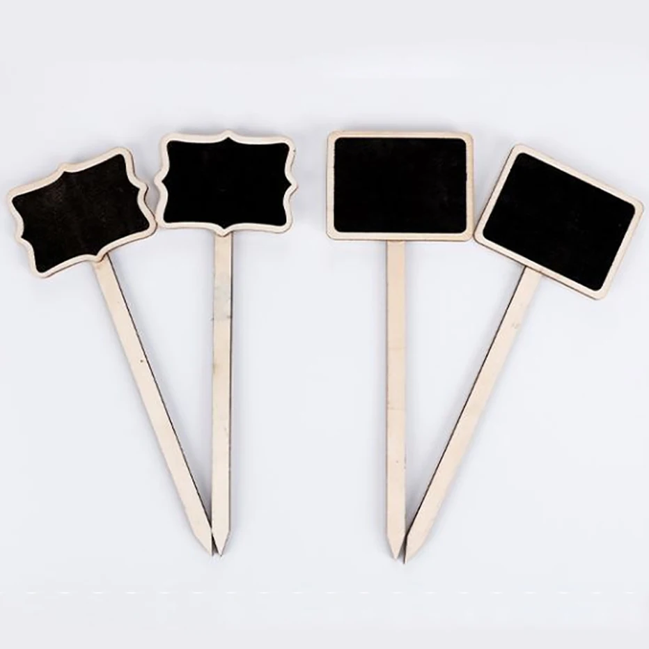 10Pcs Plants Chalkboard Labels Garden Retangle Flower Pot Blackboard Markers Tag Weddings Message Signage