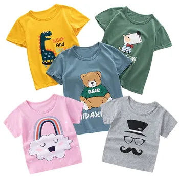 

Cute Summer Children T-shirt New Cartoon Animals Print Boys T Shirts for Girls Tops High Quality Kids T-shirt Clothes 2-10 Yrs